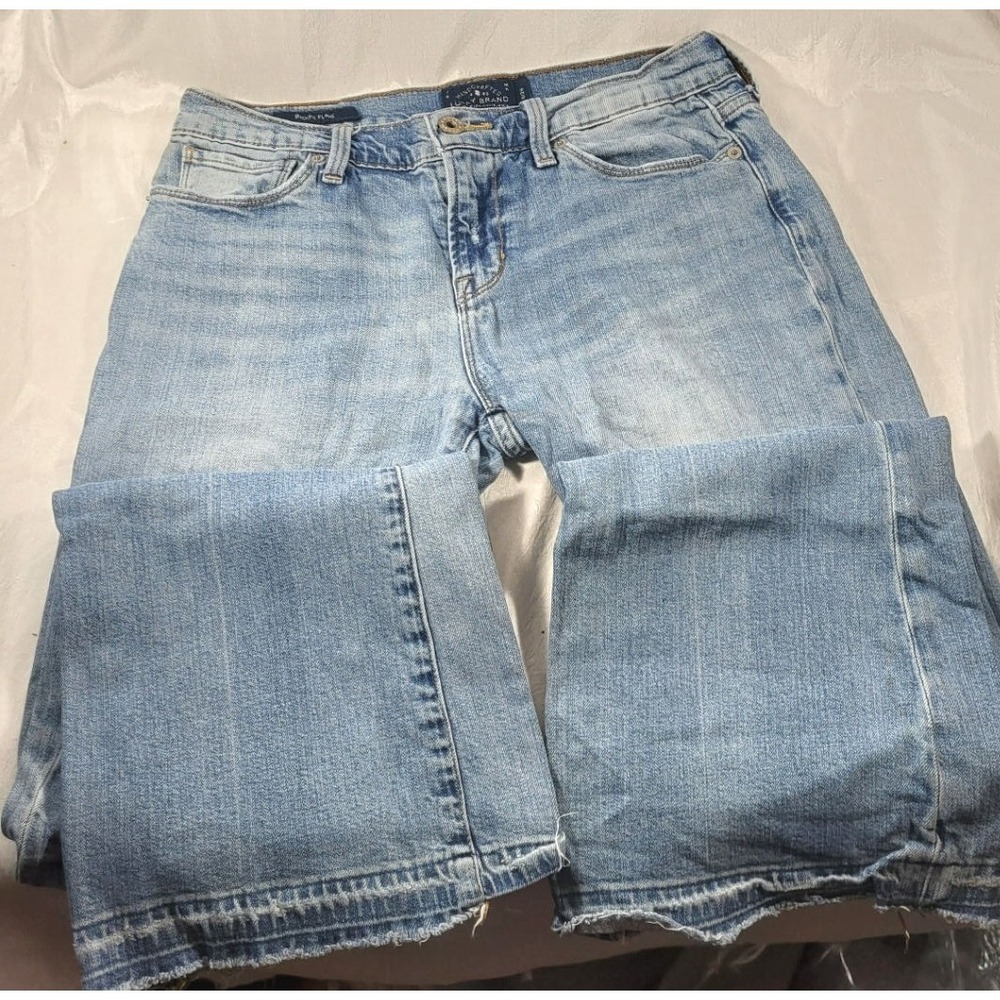 Lucky Brand Women's Raw Hem Brooke Flare Jeans - Lt Wash - Sz 8/29 (30W x 33.5L)